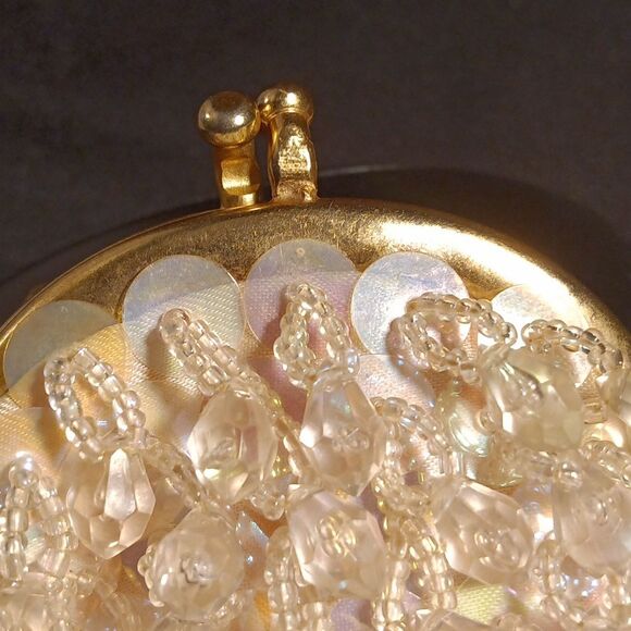 Vintage Delill Hand Beaded Seed beads and Crystals Women's Coin Purse - Picture 3 of 7